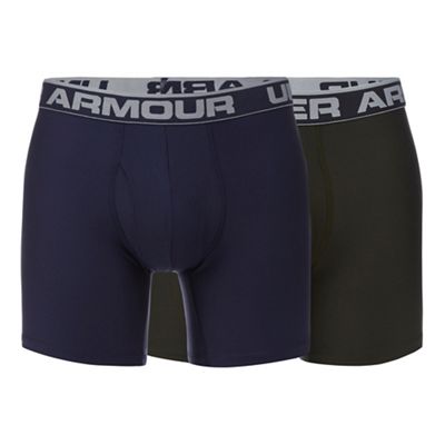 Pack of two khaki and navy O series 6" boxerjock